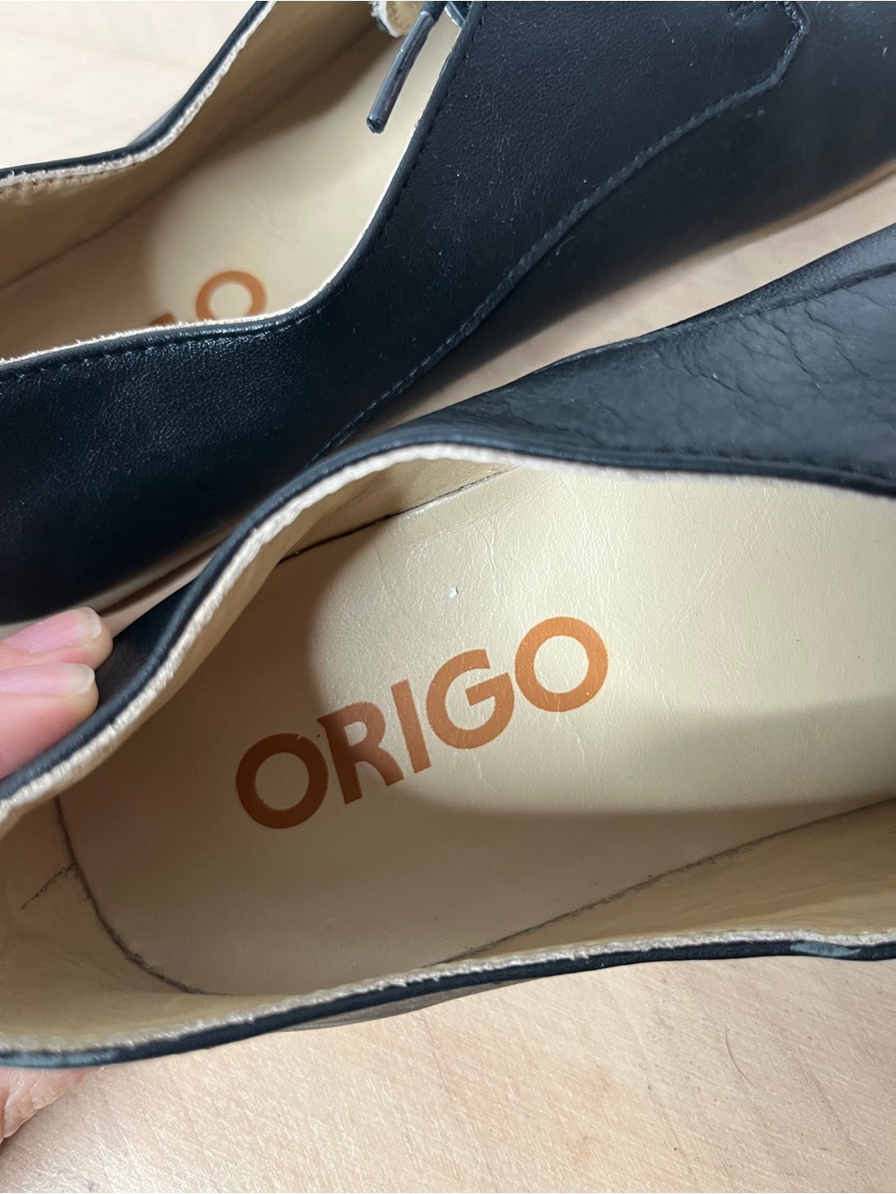 Origo Black Leather Women's Lace-Up Flats Size 9.5 Barefoot Wide Toe Box Minimal - Picture 4 of 6